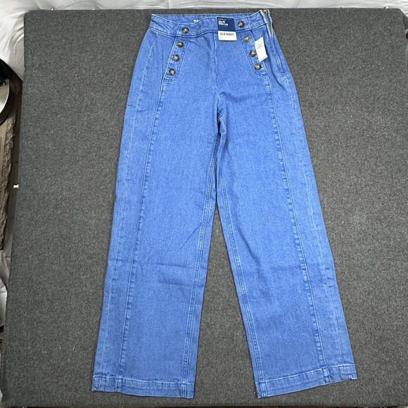 Old Navy Denim - Old Navy Sky-Hi Wide Leg Jeans Extra High Rise Size 4 NWT